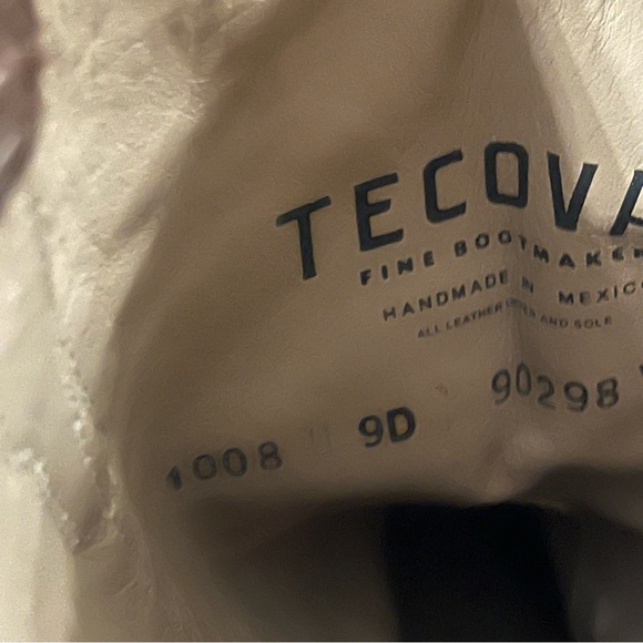 Tecovas Size 9 D The Johnny Suede Brown Cowboy Boots Men EUC - Picture 10 of 11